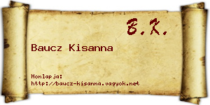 Baucz Kisanna névjegykártya